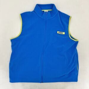 Columbia Mens 3X Full Zip Vest Jacket Blue PFG Performance Fishing Gear Outdoor
